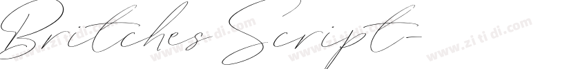 Britches Script字体转换